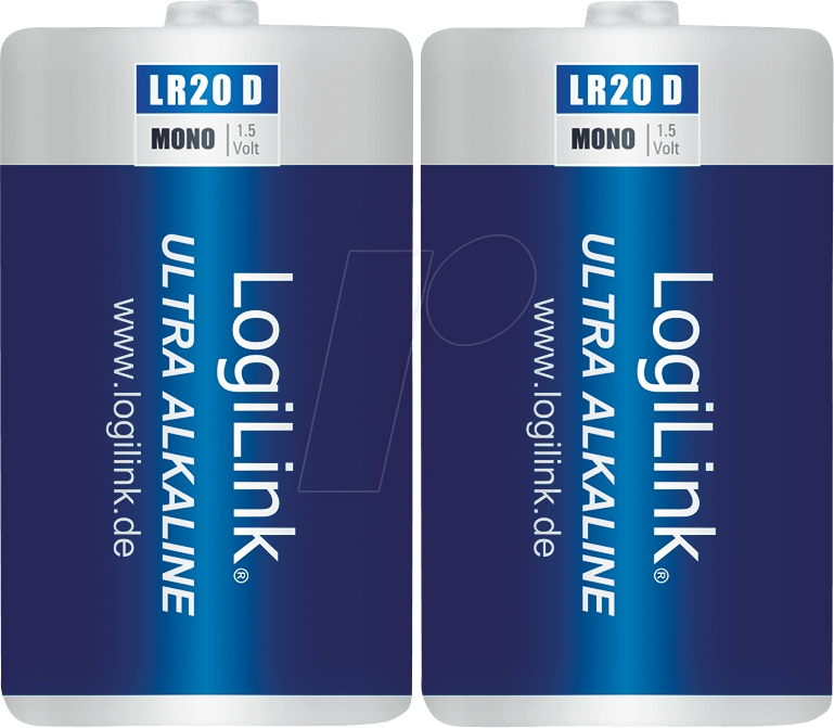 LOGILINK LR20B2 - Alkaline Batterie, D (Mono), 2er-Pack