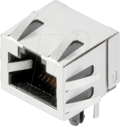 Thumbnail - CAT5 T1U 2.8E4N - RJ45 Buchse 90°, THT Cat.5