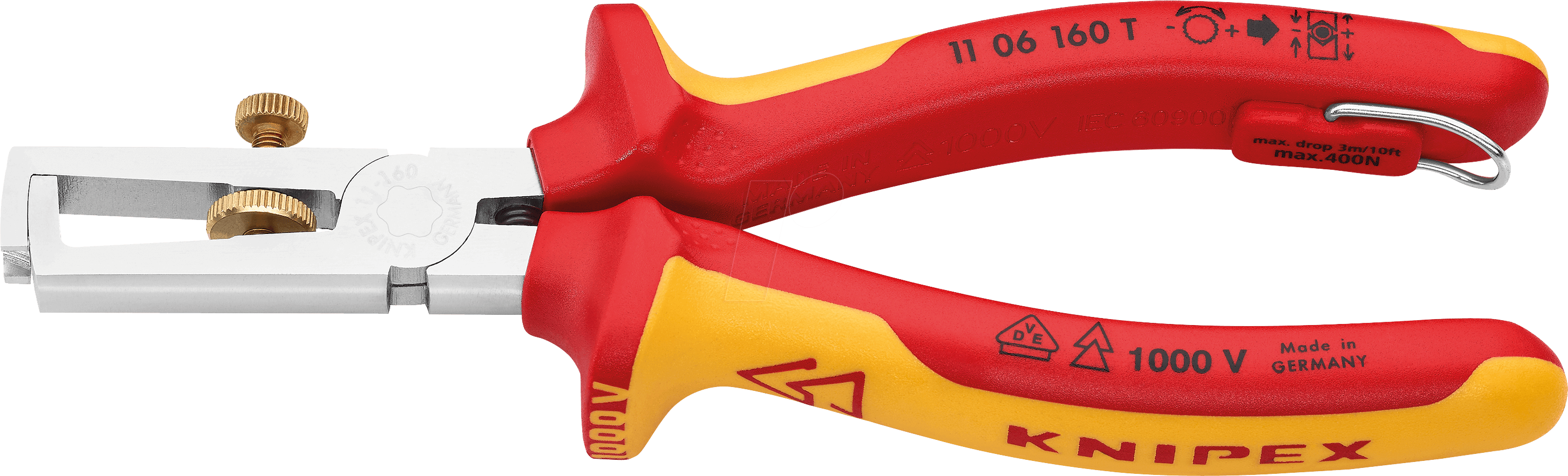 KN 11 06 160 T - VDE- Abisolierzange, 160 mm