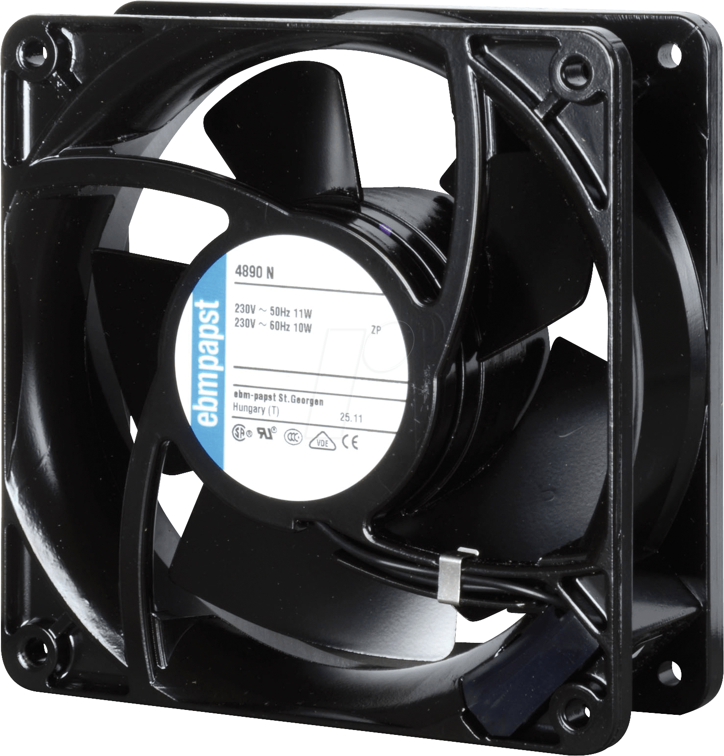 PAPST 4890 N - Axiallüfter, 119x119x38mm, 230VAC, U/min: 1550