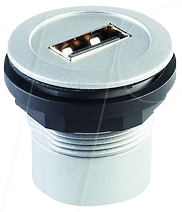 TA BUKS2.0 ASI - USB 2.0-Buchse auf Kabelstecker - Typ A, silber