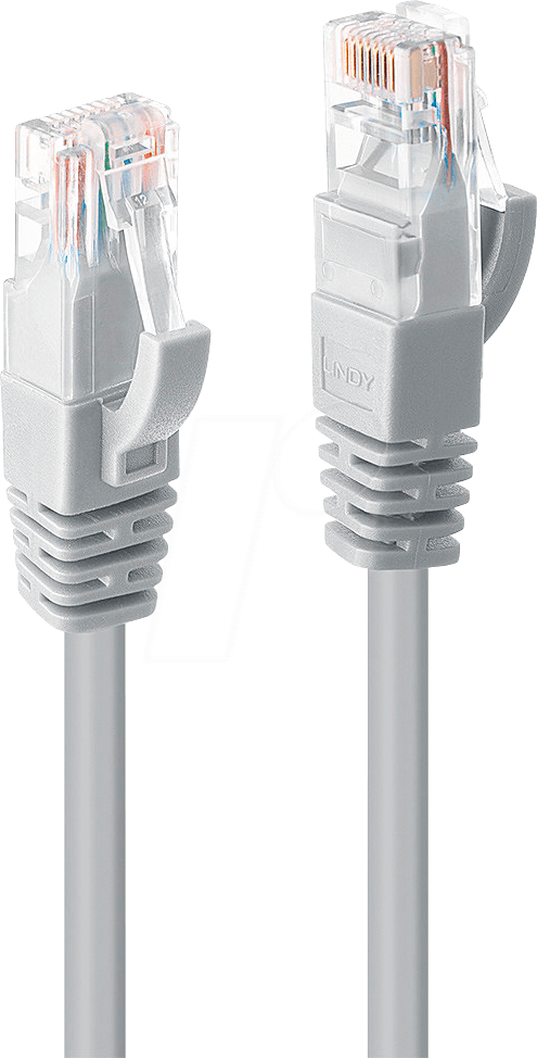 LINDY 48003 - Patchkabel, U/UTP, Cat.6, 2 m, grau