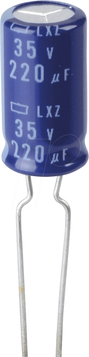 RAD LXZ 35/220 - Elko radial, 220 µF, 35 V, 105°, Low ESR, 8 x 15 mm, RM 5