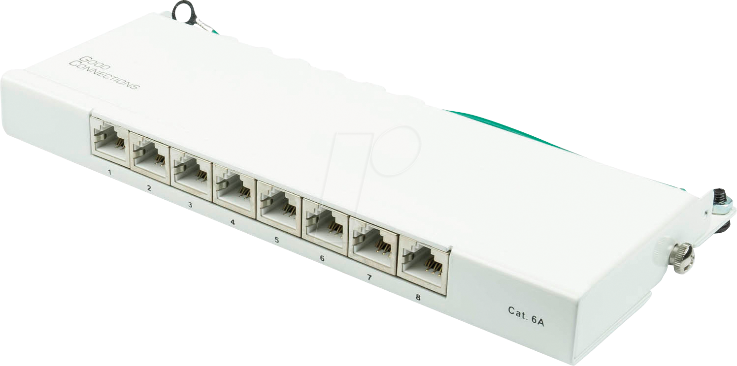 Thumbnail - GC N0119 - Patchpanel, 8-Port, Cat.6a, 0,5 HE