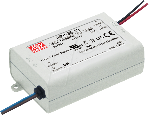 MW APV-35-36 - LED-Trafo, 36 W, 36 V DC, 1000 mA