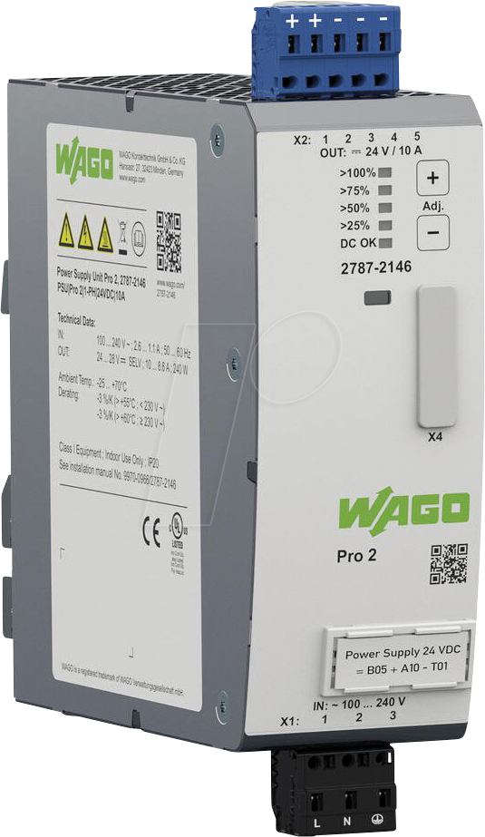 WAGO 2787-2146 - Stromversorgung, kommunikationsfähig, 24V / 10 A
