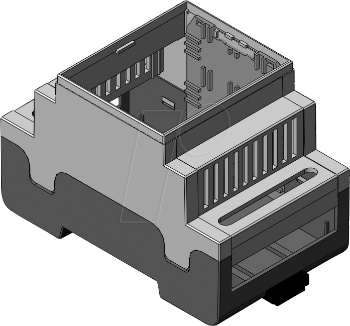 APRA DB3 OBK - Leergehäuse, offen, 53,5 x 58 x 90 mm, 3 TE