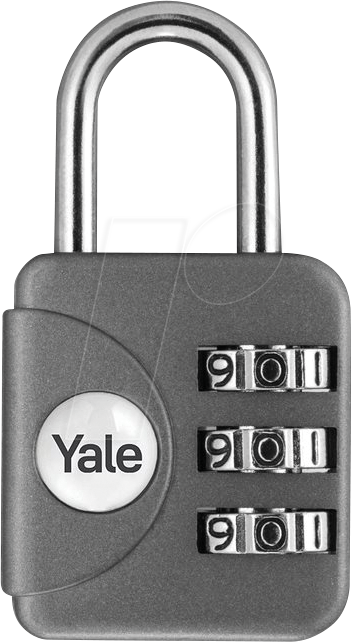 YE YP1281211G - Zahlenschloss, Stahl, 3 Zahlenreihen, 28 mm