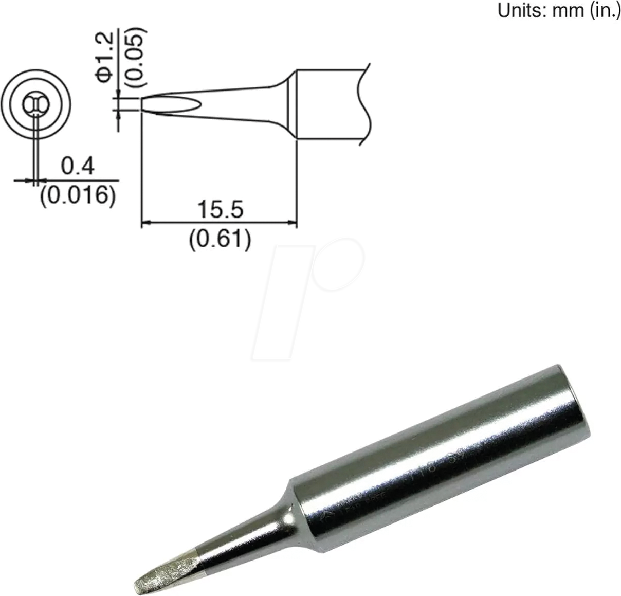 HAK T18-S9 - Lötspitze T18-S9, 1,2 mm, meißel