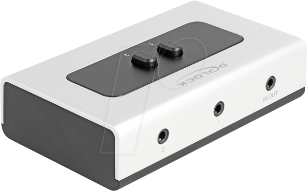 DELOCK 88061 - Klinken Switch, 3,5 mm 4 Pin, 2 Port, bidirektional