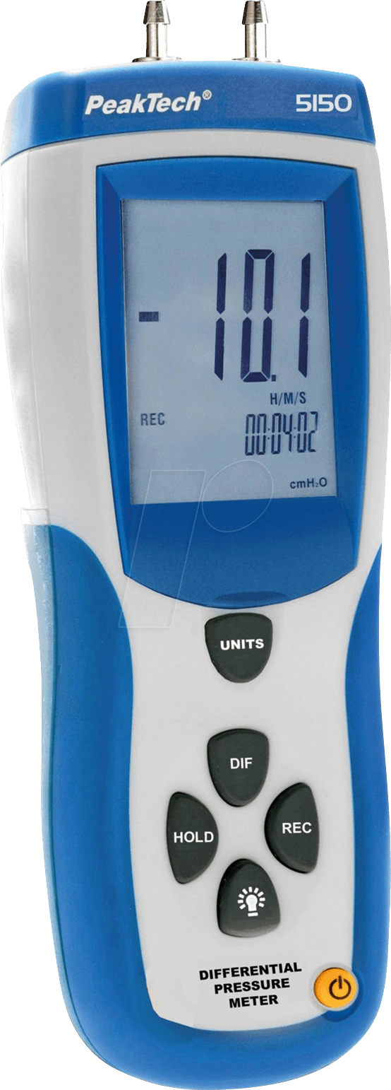 PEAKTECH 5150 - Differenzdruckmessgerät, -344 bis +344 mbar