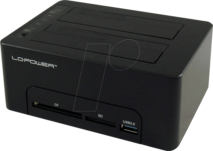 LC-DOCK-U3-CR - Dockingstation 2x 2,5''/3,5'' SATA, USB 3.0-Hub, CF/SD