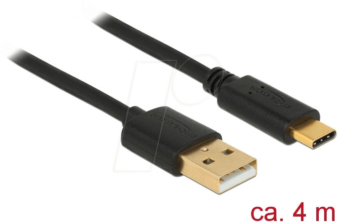 DELOCK 83669 - Delock Kabel USB 2.0 A-Stecker > C-Stecker 4 m