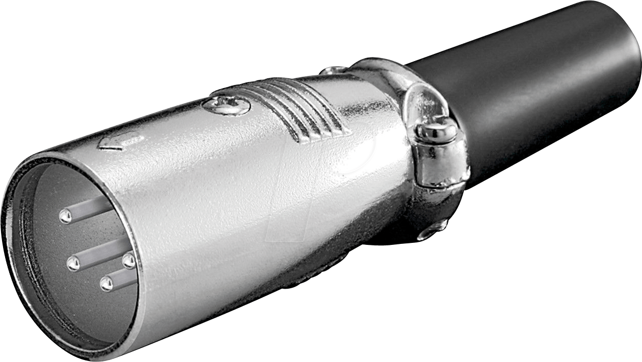 XLR 4ST-N - XLR-Stecker, 4-polig, vernickelte Kontakte