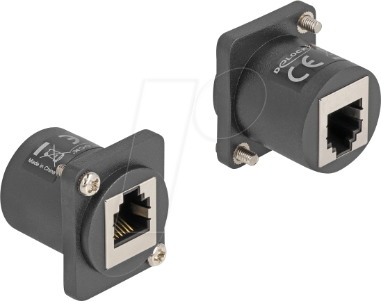 DELOCK 88107 - D-Typ Modul RJ12 Buchse / Buchse, schwarz