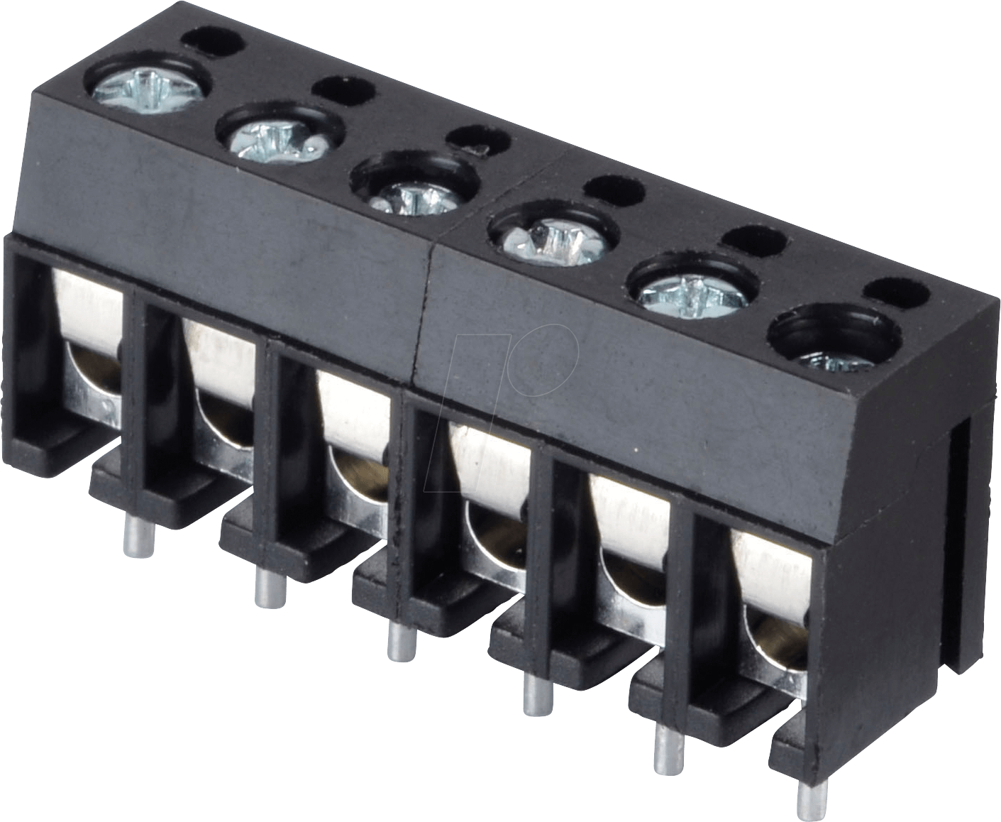 CTB1202-6BK - Lötbare Schraubklemme - 6-pol, RM 5 mm, 90°