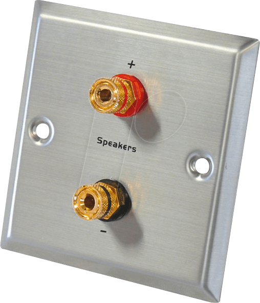 DYNAVOX 205098 - LS-Wand-Anschlußblende, 2 Bananenbuchsen