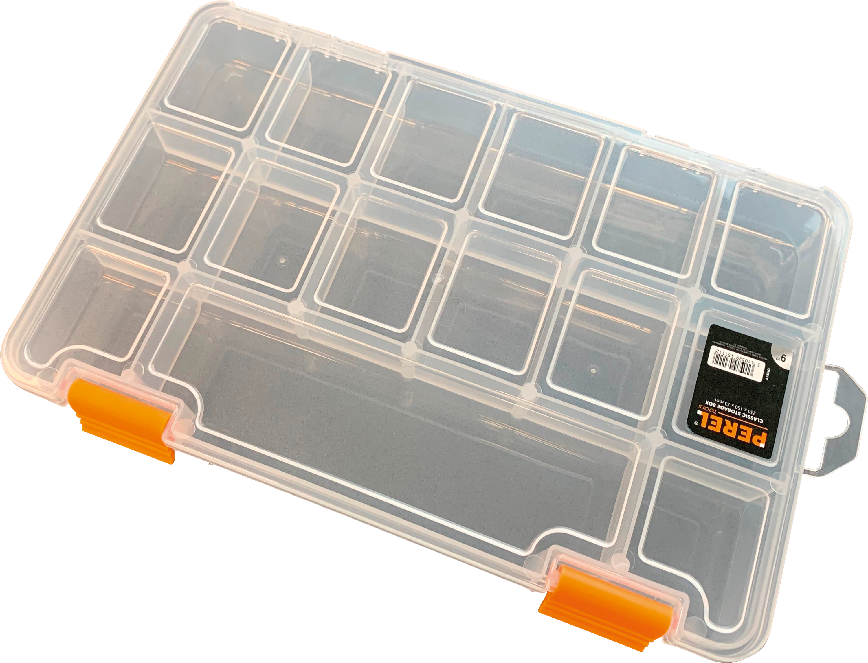 SORT 9 - Sortimentskasten, 230 x 33 x 150 mm, 15 Fächer