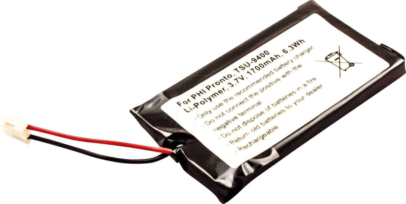 AKKU 30504 - Ersatzakku, Philips Pronto TSU-9400, Li-Po, 1700 mAh