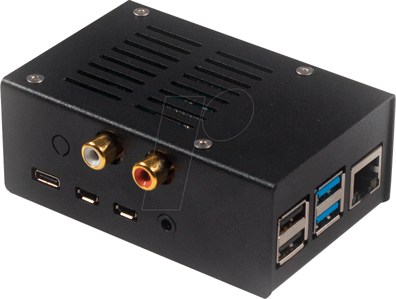 HB CASE4 DAC+BK2 - Gehäuse für Raspberry Pi 4 & HiFiBerry DAC+, sw