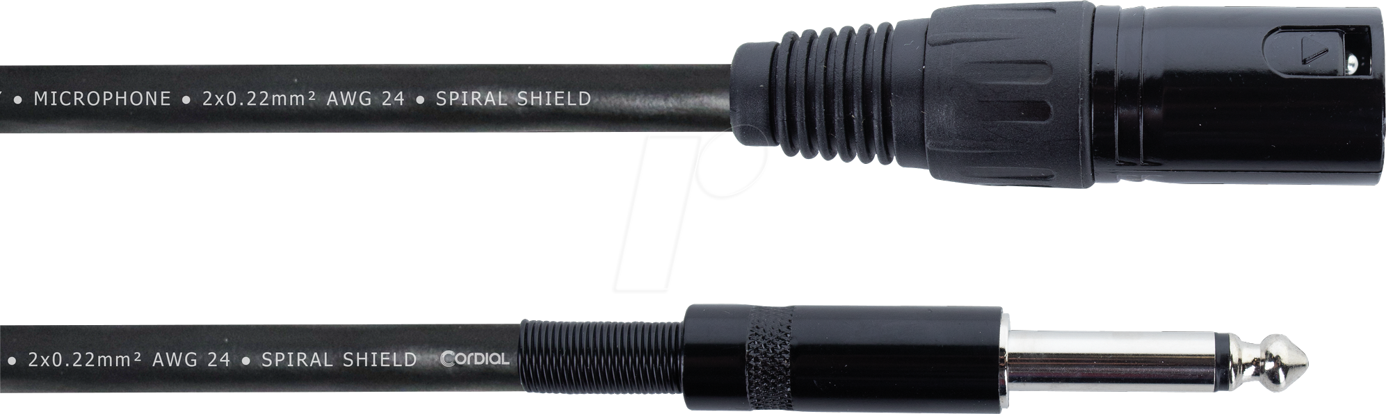 EM 10 MP - Audio Kabel, 3-pol XLR Stecker > 6,3 mm Mono Klinke, 10 m