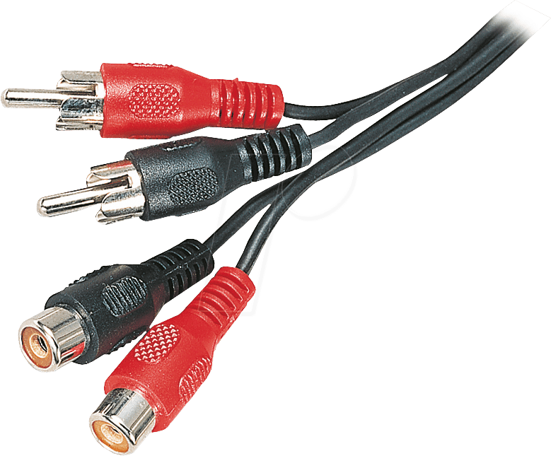 AVK 127 - Cinch Kabel, 2x Cinch Stecker auf 2x Cinch Kupplung, 5 m