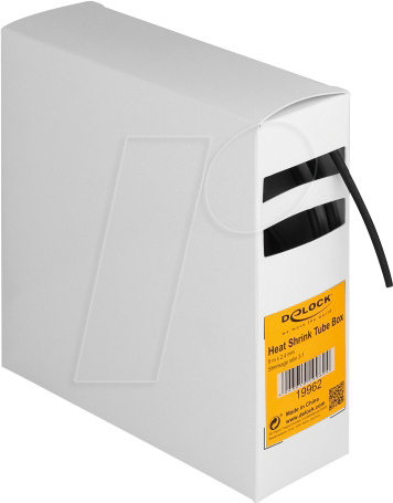 DELOCK 19962 - Schrumpfschlauch Box, mit Innenkleber, 5 m x 2,4 mm schwarz