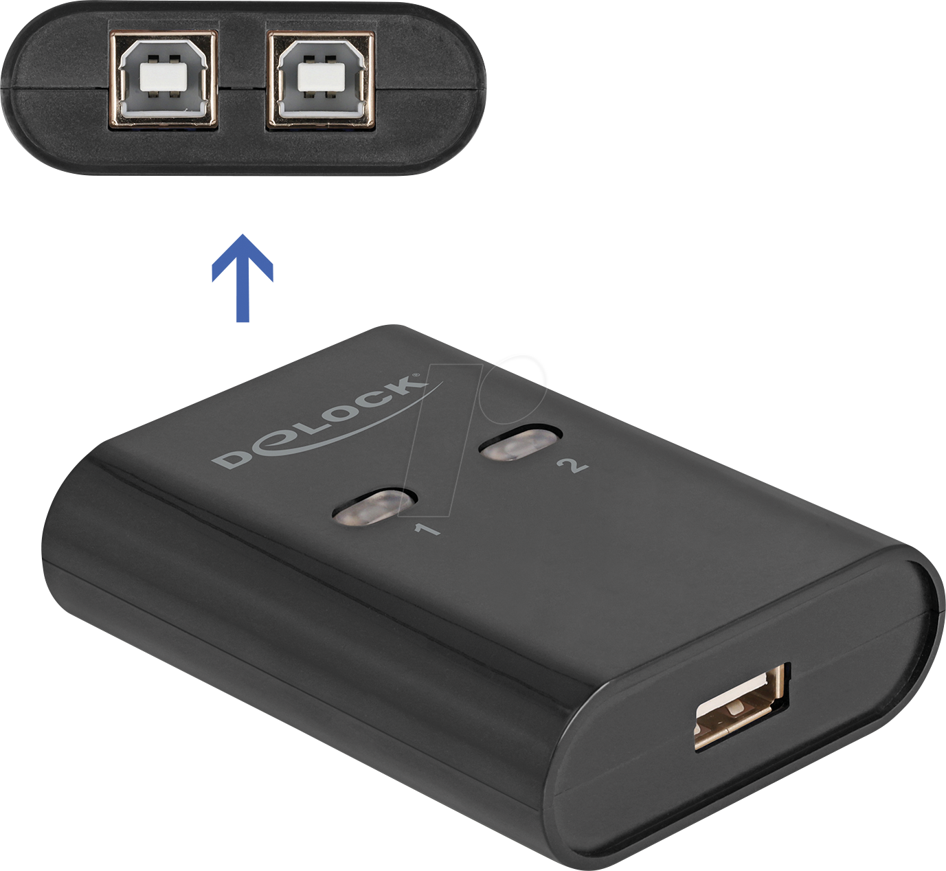 DELOCK 11503 - USB 2.0 Switch 2 Port, 2x USB-B zu 1x USB-A