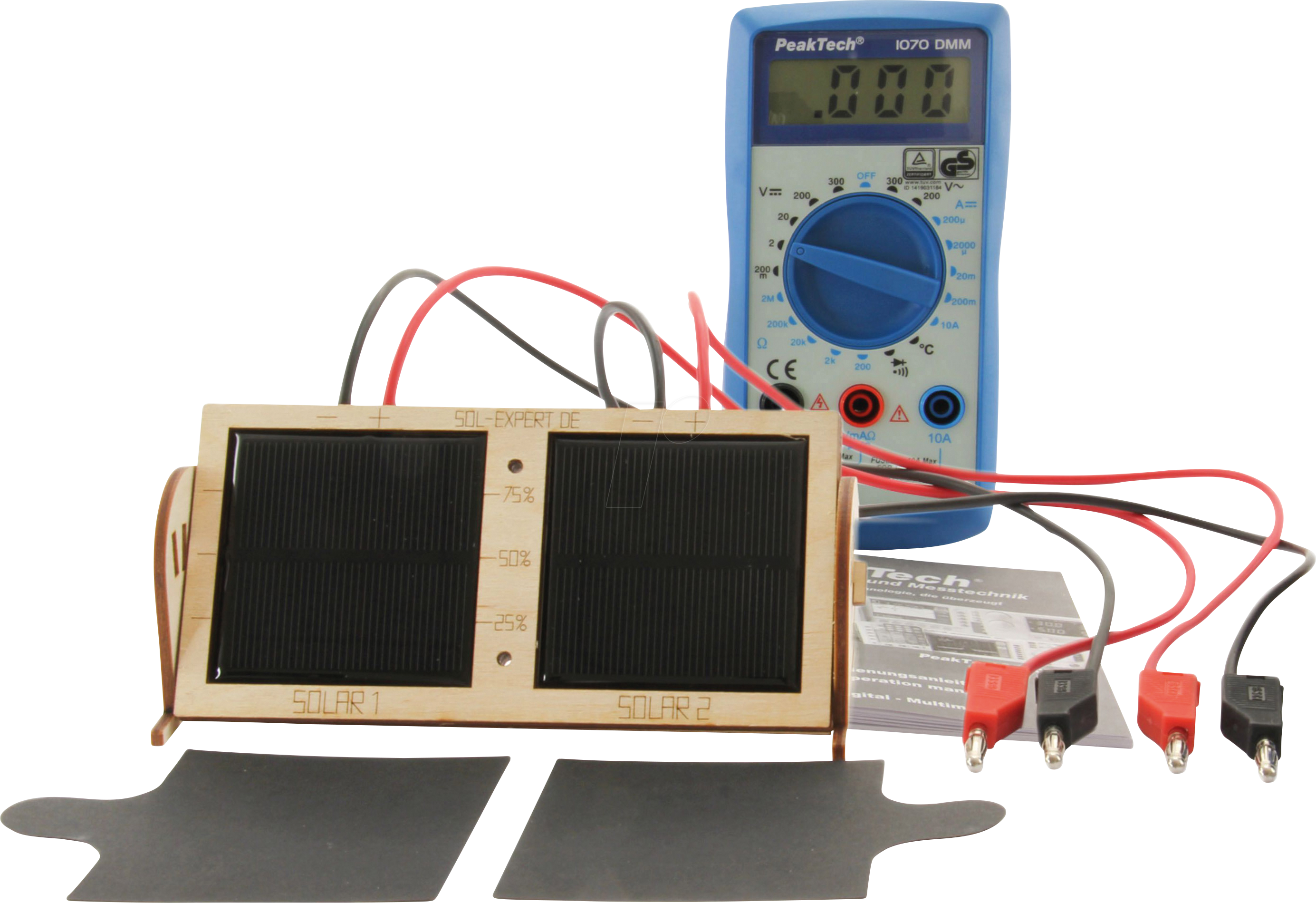 SOL-EXP 86500 - Photovoltaik Schülerexperimente, mit Multimeter