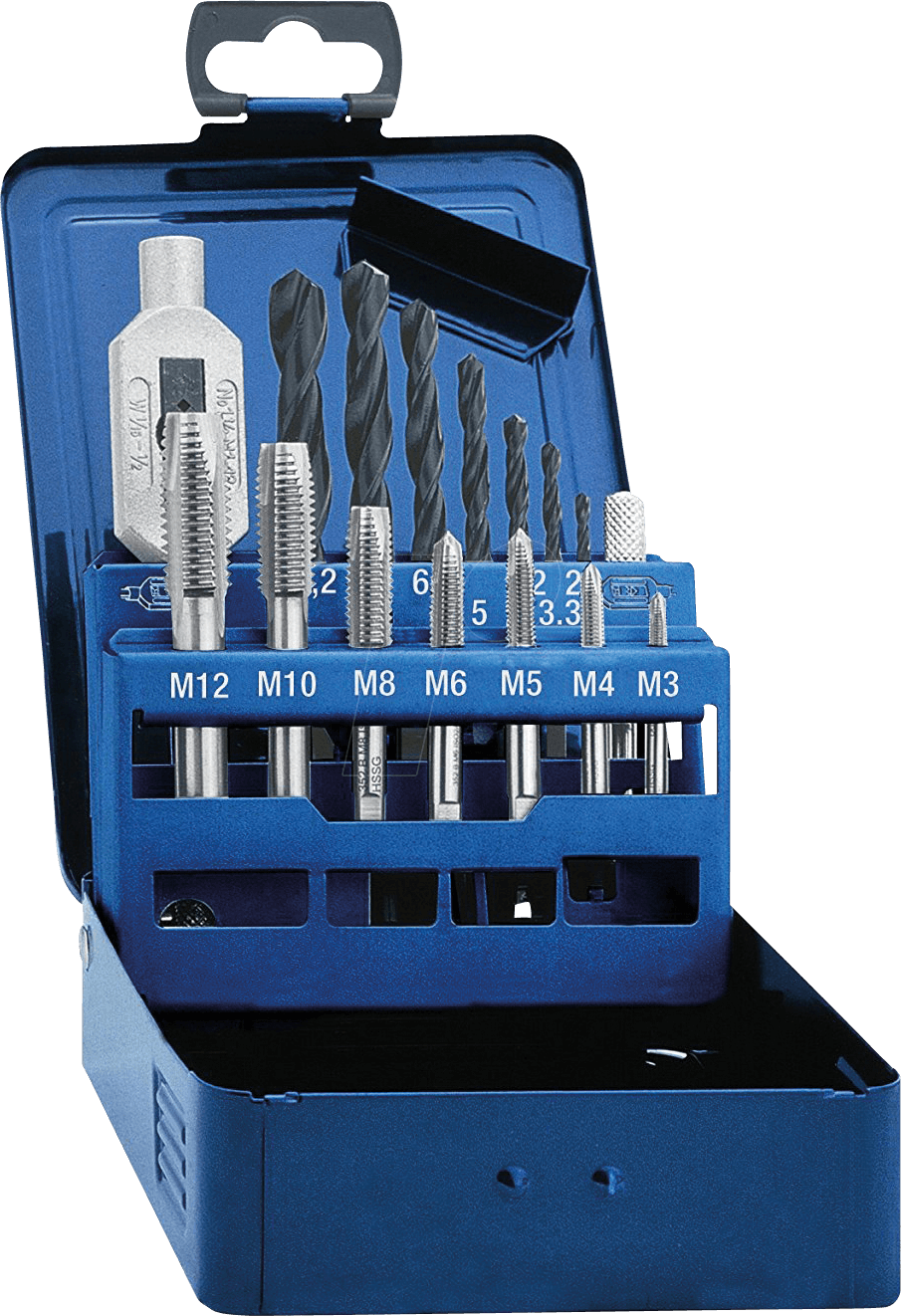 EXACT 20334 - Gewindebohrersatz, M3 - M12, 15 -teilig