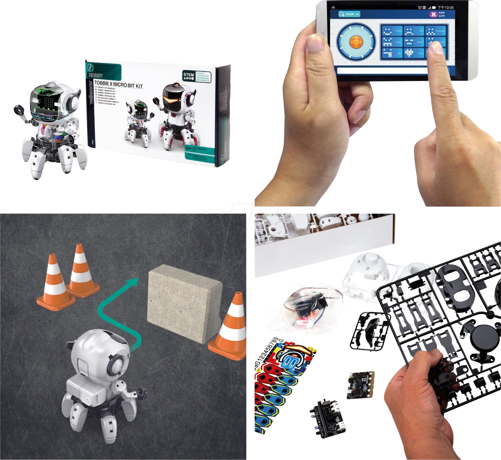 VEL KSR20 - Roboterbausatz Tobbie II mit micro:bit