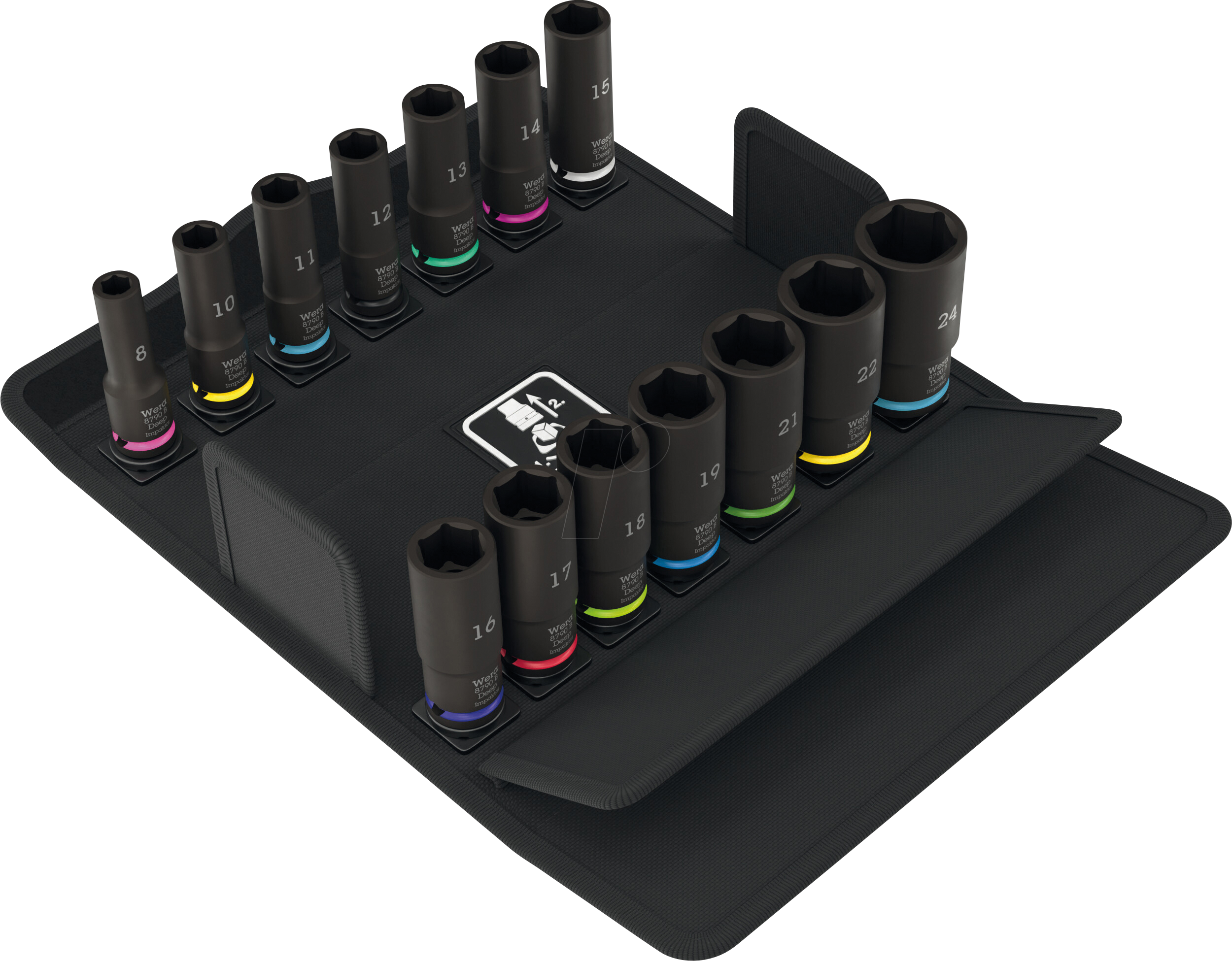 WERA 05005580001 - Steckschlüsseleinsatz-Satz, 3/8''-Antrieb, 14-teilig
