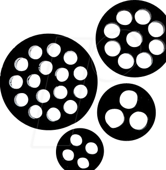 LAPP 53316220 - Mehrfachdichteinsatz, M 16, 2-fach, Ø 2 mm, schwarz, IP54