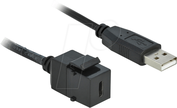 DELOCK 86378 - Keystone USB2.0 C Buchse > Stecker Kabel