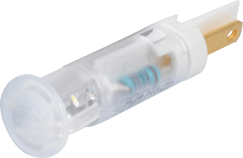 APM QS81 W24 - LED-Signalleuchte, weiß, 24 V, Ø 8 mm, rund, FASTON