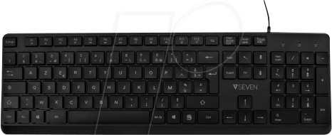 V7 KU350FR - Tastatur, USB, schwarz, FR-Layout