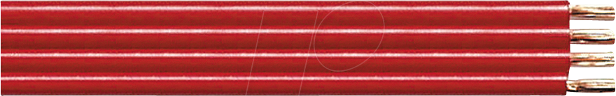 TME KL11-100FRRL - Lautsprecherkabel 4x0,75mm², dunkelrot, 100m-Spule