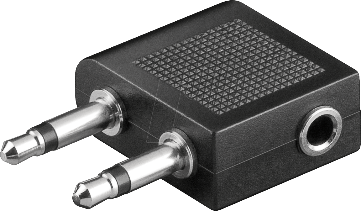 NTA 165 - 2x 3,5 mm Mono Klinken Stecker auf 3,5 mm Stereo Buchse