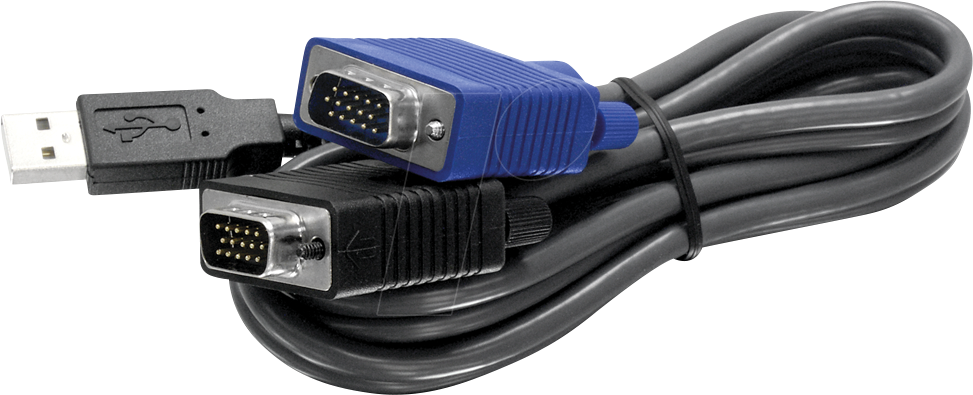 TRN TK-CU15 - KVM-Kabel, VGA, USB, 4,5 m