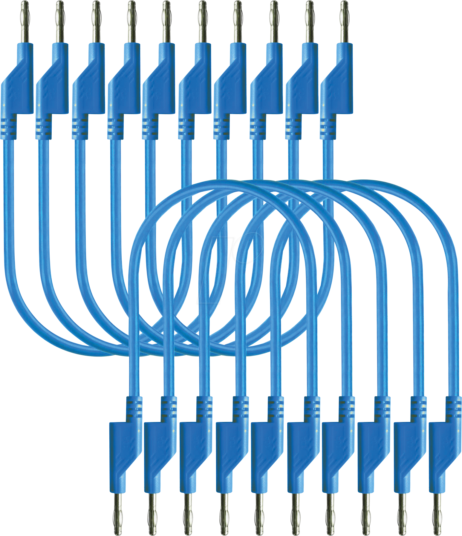 PEAKTECH 7046BL - Messleitung, 0,25 m, blau, stapelbar
