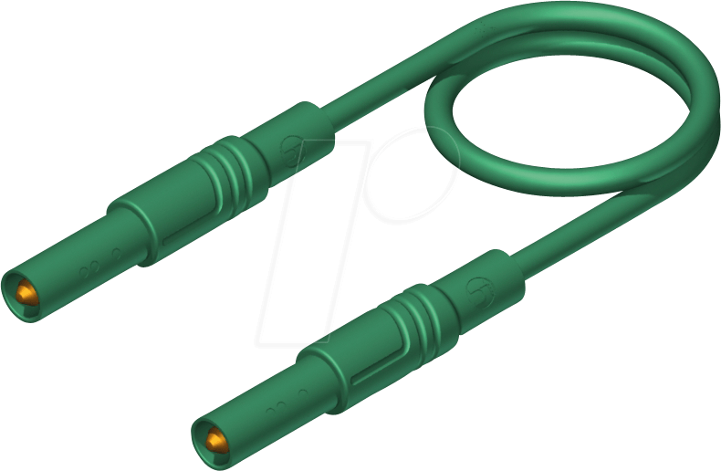 MLSS GG 50 GN - Silikon-Messleitung, 1,0 mm², 0,5 m, grün, gesichert