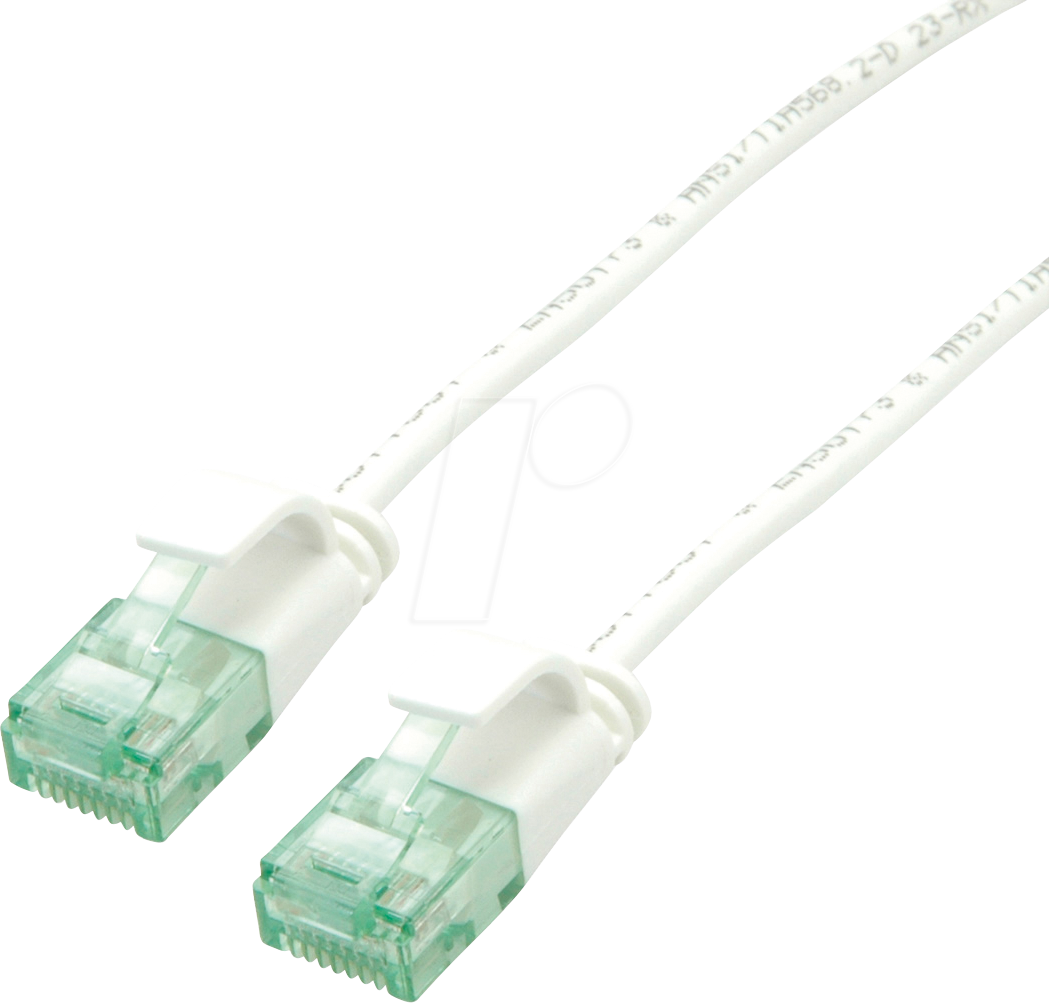 ROLINE 21453467 - Patchkabel Cat.6a (Class EA) UTP, Slim, weiß, 5 m