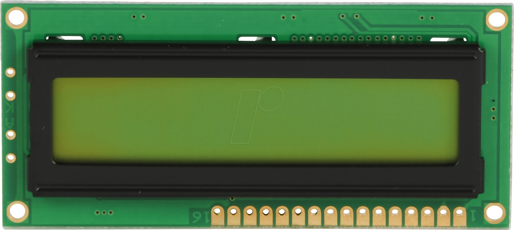 LCD-PM 2X16-4 A - LCD-Modul, 2x16, H:4,4mm, ge/gn