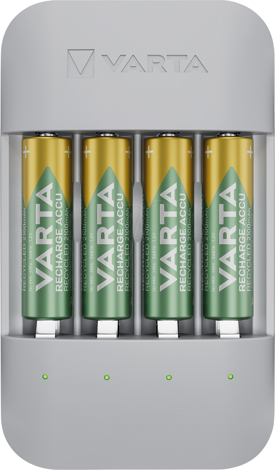 VAR ECO PRO AA - Tischladegeät, NiMH, LED, Anzeige, inkl. 4 Mignon Akkus, 2100 mA