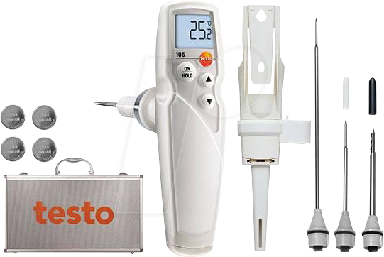 TESTO 0563 1052 - Einhand-Thermometer testo 105, -50 bis +275 °C, HACCP, Set