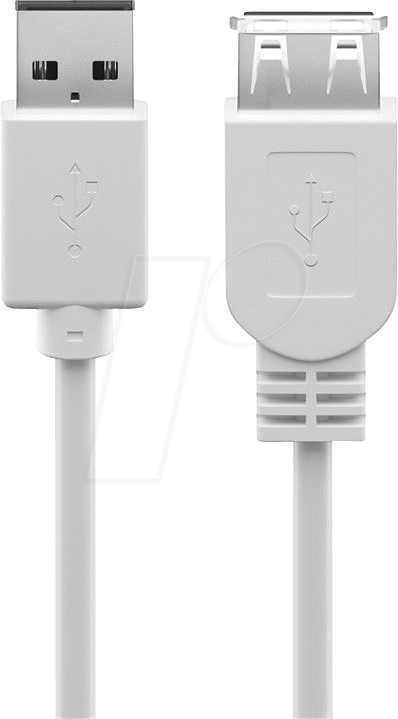 GOOBAY 96199 - USB 2.0 Hi-Speed Verlängerungskabel 3,0 m weiß