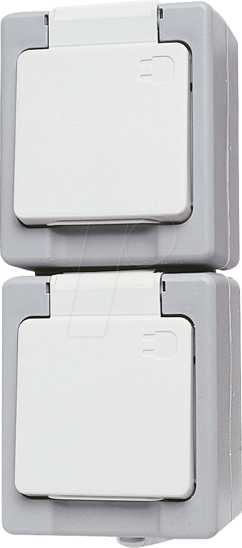 Thumbnail - EL FR SKDO 2 S - Schutzkontaktsteckdose, IP44, 2-fach-senkr.