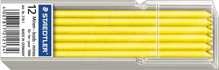 STAEDTLER 218-1 - Mine für Trockenmarker omnichrom 12 Stück gelb