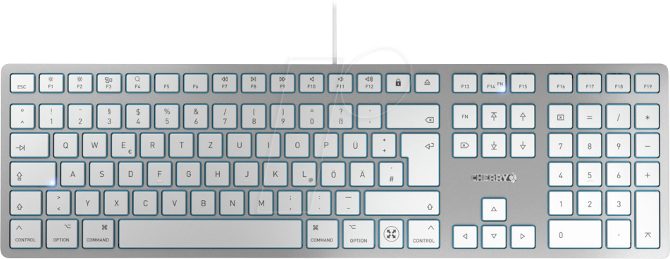 JK-1620DE - Tastatur, Mac, Kabel, USB-C, Layout: DE