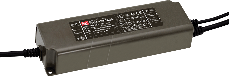 PWM-120-12DA - LED-Trafo, 120 W, 12 V DC, 10 A, IP67, DALI